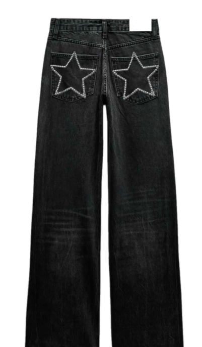 Pantalones negros estrellas